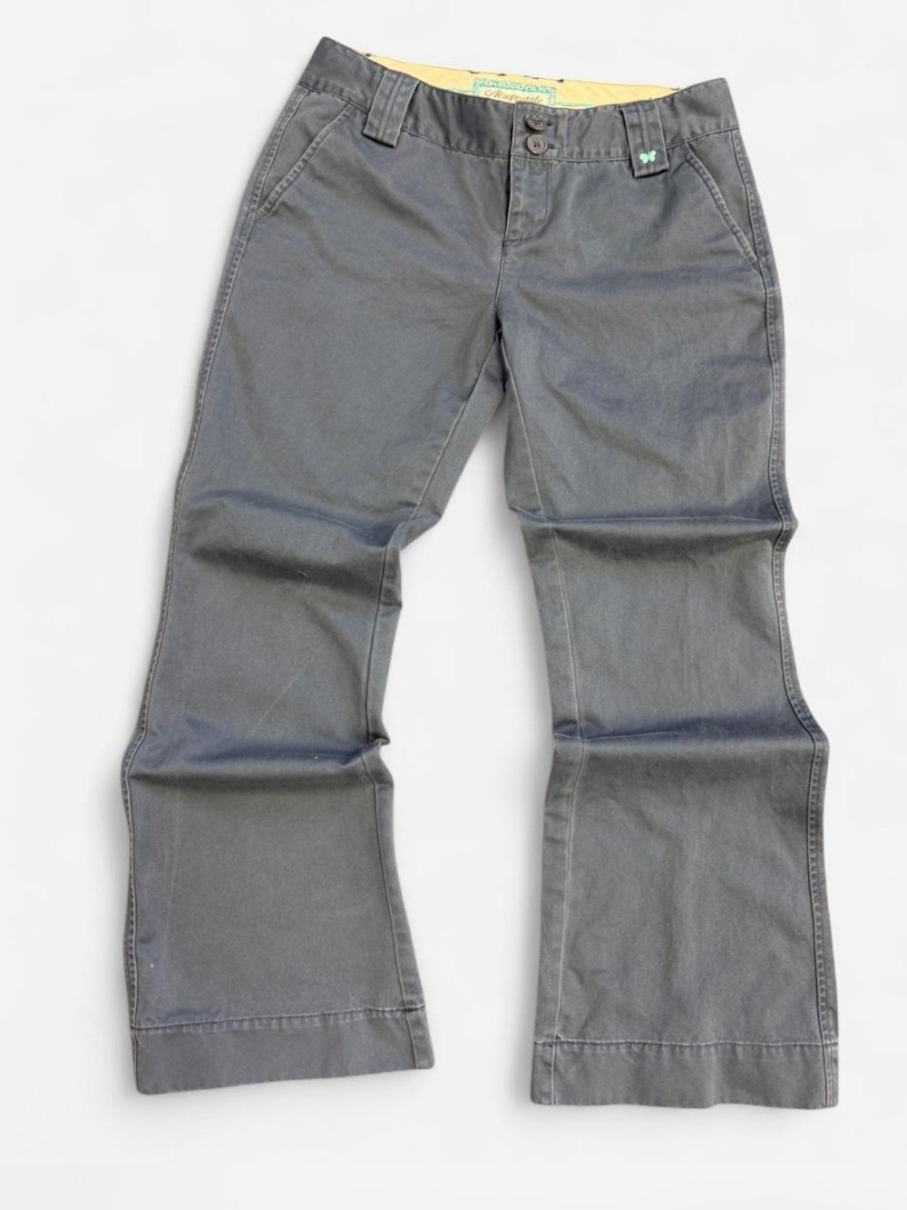 VTG Y2K Aeropostale Wide Flare Leg Blue Low Rise Chino Pants 100% Cotton -30x29